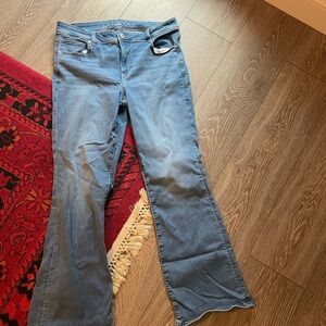 American Eagle Outfitters Flare Blue Jeans- Worn once